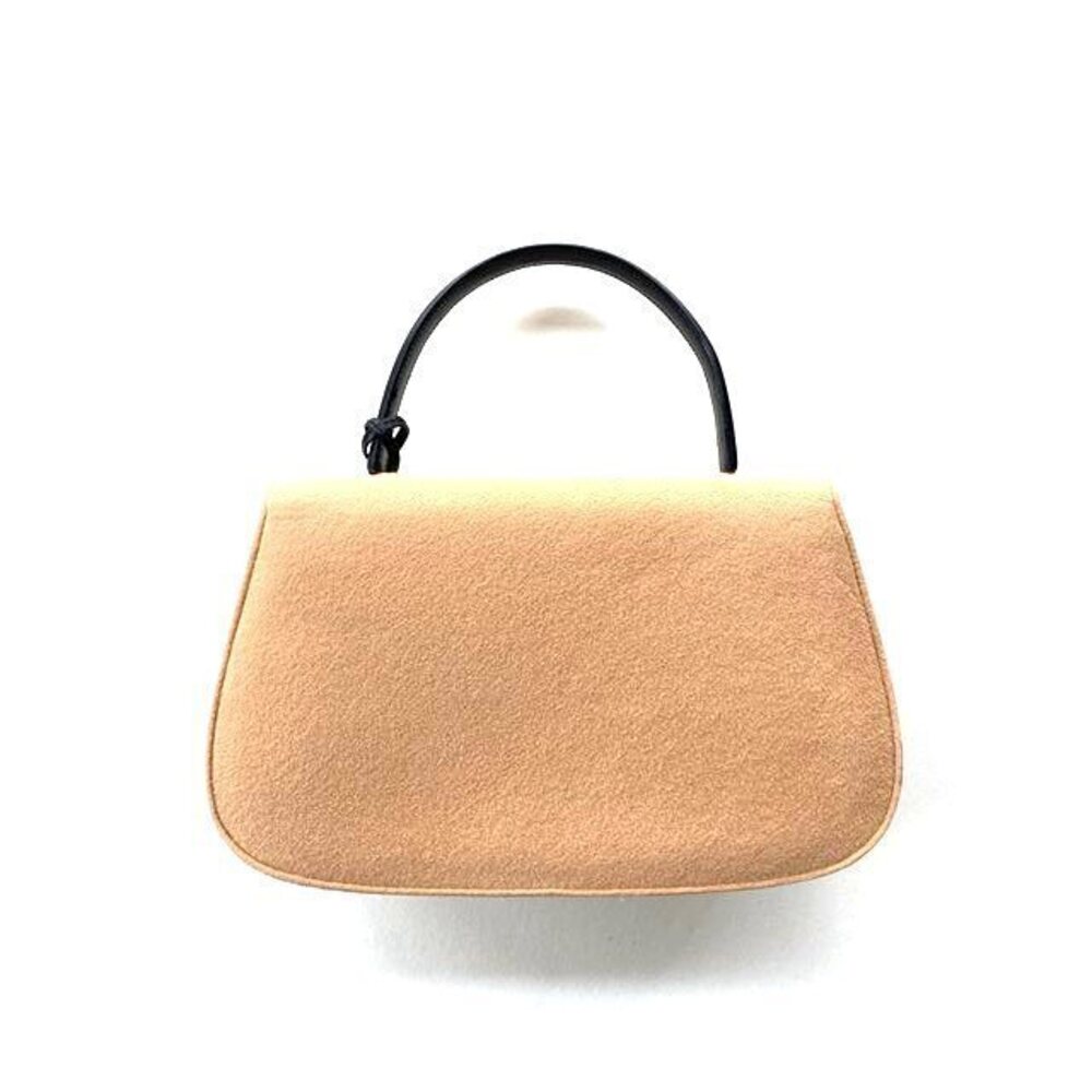 GUCCI Handbag Felt Turnlock Closure Cream Beige Leather Strap - Picture 3 of 8